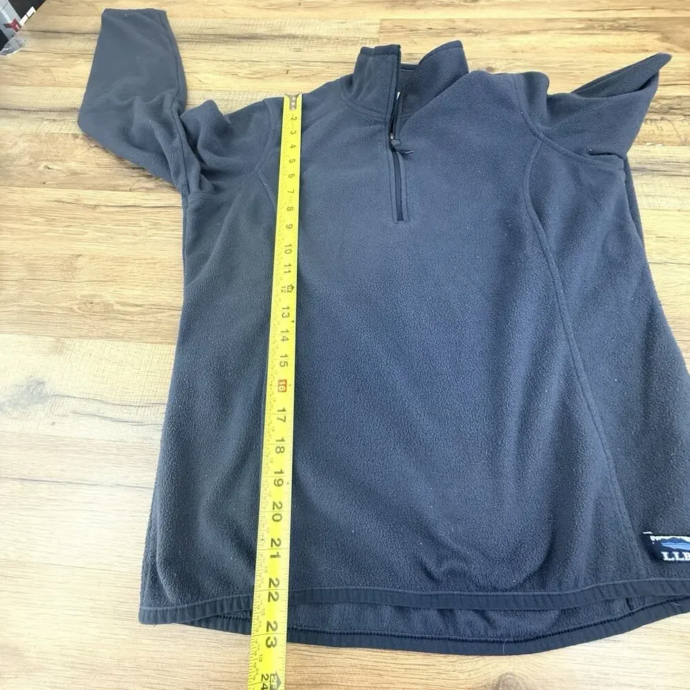 L.L. Bean Woman’s S Blue Long Sleeve Polyester Fleece Quarter Zip ID 502183 - Picture 3 of 7